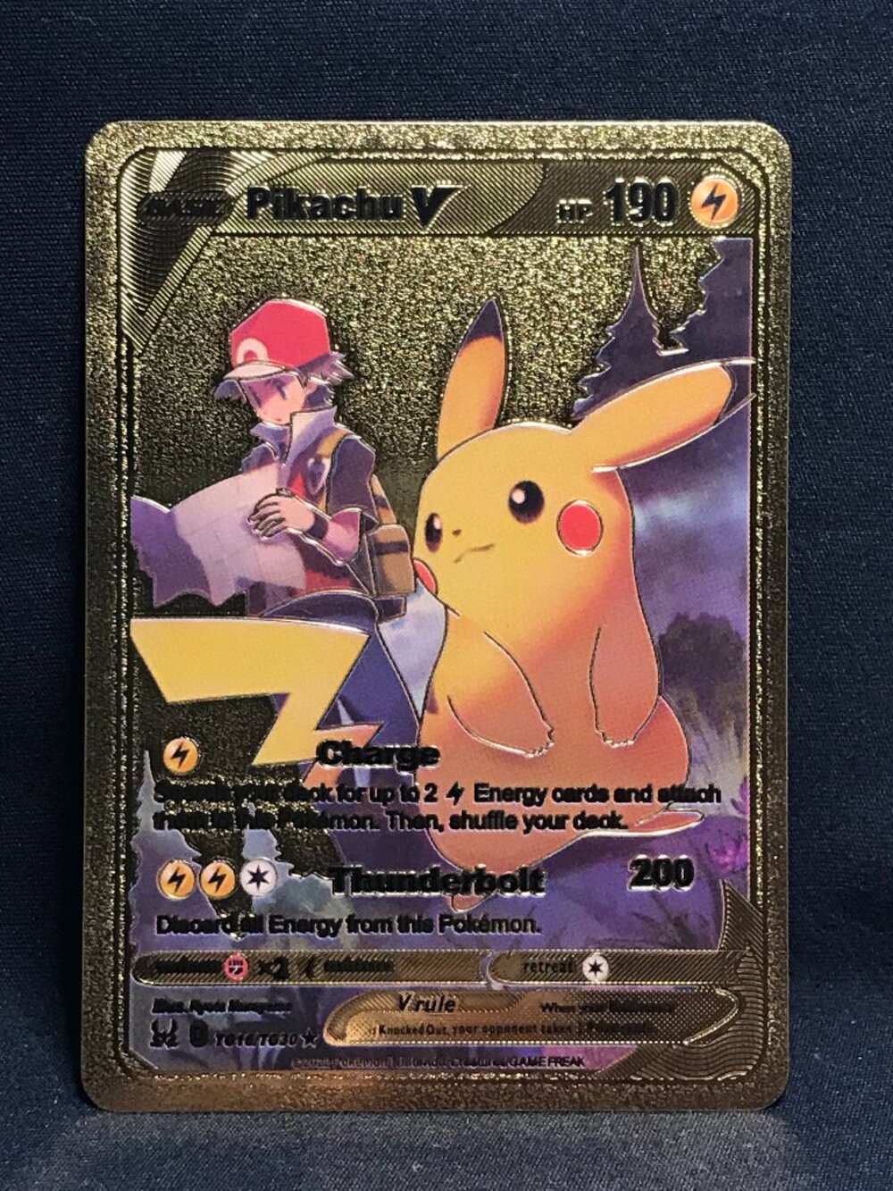 Pikachu V Gold Foil Fan Art Hp190